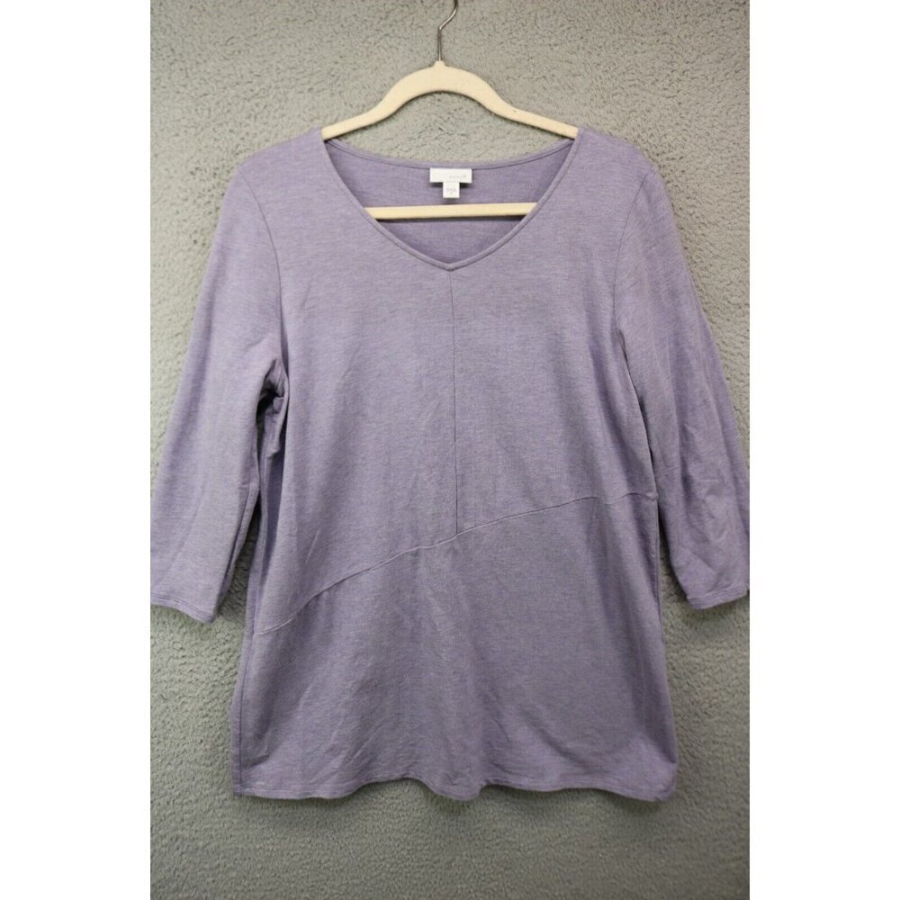Pure Jill Women's 3/4 Sleeve Tunic Top-Medium-Pima Cotton Blend